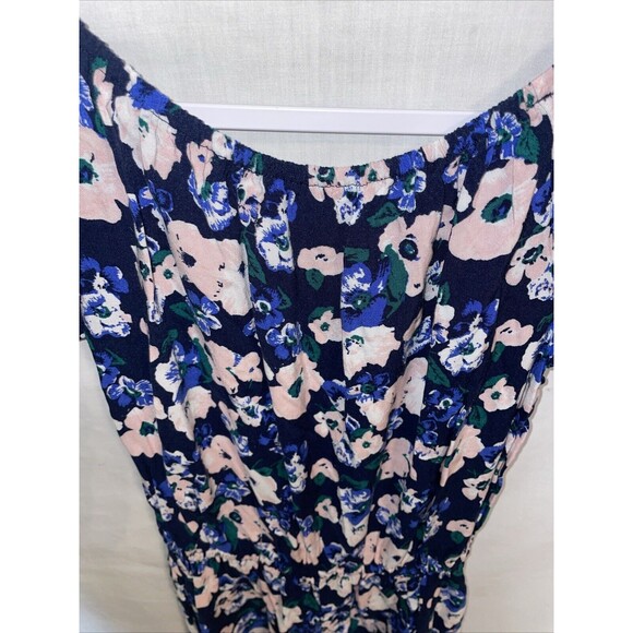 Abercrombie & Fitch Women’s Dressy Romper Sz X Small Blue Floral Party Going Out - Picture 9 of 12